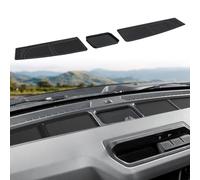 Auovo Lot de 3 plateaux de protection pour tableau de bord compatibles avec Ford Bronco 2021, 2022, 2023, 2024, 2025 - Compartiments en silicone antidérapant pour tableau de bord intérieur Bronco 2/4