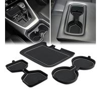 Auovo Lot de 3 tapis d'insertion 3D compatibles avec les accessoires Toyota RAV4 2025, 2024, 2023, 2022, 2021, 2020, 2019 (bordure grise)