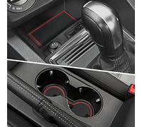 Auovo Protector Mats for Volkswagen Jetta Accessories 2013-2018 Custom Fit Door Compartment Liners Cup Holder Console Liners Anti Dust Mat Pads Car Interior(10pcs/Set)(Red)