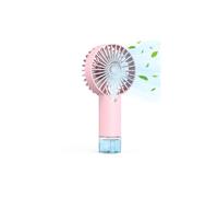 aupauter Ventilateur brumisateur personnel portable, rechargeable à 3 vitesses, convient pour voyage, plage et bureau, rose
