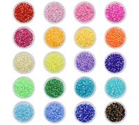 aupawdy 20 Couleurs Perle Diamant A Coller Rondes Perle Diamant A Coller Diamond Painting 5D Utilisées pour la Production DIY de la Peinture Artisanale en Diamant (20000 Pièces)