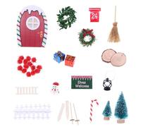 aupawdy Wichteltür DIY-Set, Komplettset mit Miniatur-Zubehör & Bauteilen, Magische Weihnachtsdekoration für Kinderzimmer, Beliebtes DIY-Weihnachtsgeschenk für Kinder 3-12 Jahre