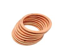 AUPCHI Zjizhao-Rondelles Plates Joint de Joint M26 Diamètre intérieur de 26 mm Filage Mince en cuivre Rouge T3 Rondelle de cuivre Rouge, Résistance à la Corrosion (Size : 26x36x1, Color : 20Pcs)