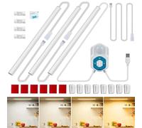 Auplf Lampe Encastrable pour Cuisine Éclairage LED pour Escalier Avec Détecteur de Mouvement, Alimentation USB, Détecteur de Mouvement pour Armoire, Escalier, Cuisine