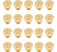 Aupoko Lot de 20 buses de jet en laiton M5 x 0,5 mm/0,68 mm - Remplacement des buses pour tuyau de gaz naturel propane GPL, chauffe-eau, pièces de brûleur DIY