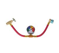 Aupoko R1234YF Kit de tuyau de charge de réfrigérant pour climatisation de voiture avec robinet d'ouverture ACME 1/2" à gauche - Raccord rapide, avec jauge
