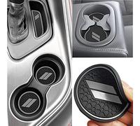 Auprite Lot de 11 Tapis antidérapants et Anti-poussière pour Dodge Challenger 2015, 2016, 2017, 2018, 2019, 2020, 2021, 2022, 2023, sur Mesure pour Porte-gobelet, Poche Centrale, Doublure de Console