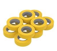 AUPROTEC 10 rouleaux VDE Ruban Isolant Électrique Bande Isolatrice PVC 15mm x 10 DIN EN 60454-3-1 couleur: jaune