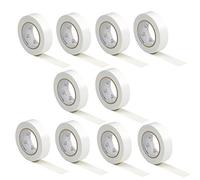 AUPROTEC 10 rouleaux VDE Ruban Isolant Électrique Bande Isolatrice PVC 15mm x 10 DIN EN 60454-3-1 couleur: blanche