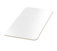 AUPROTEC 18mm Plateau de Table Blanc 1000 mm x 600 mm Contreplaqué revêtu en mélamine 40cm-200cm au Choix Radius Angulaire 100mm Panneau de Contreplaqué en Bouleau : rectangulaire 100x60 cm