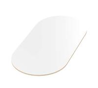 AUPROTEC 18mm Plateau de Table Blanc 800 mm x 600 mm Ovale Contreplaqué revêtu en mélamine 40cm-200cm au Choix Panneau de Contreplaqué en Bouleau : 80x60 cm