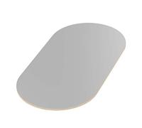AUPROTEC 18mm Plateau de Table gris 1000 mm x 600 mm ovale Contreplaqué revêtu en mélamine 40cm-200cm au choix Panneau de Contreplaqué en Bouleau : 100x60 cm