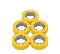 AUPROTEC 5 rouleaux VDE Ruban Isolant Électrique Bande Isolatrice PVC 15mm x 10 DIN EN 60454-3-1 couleur: jaune