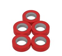 AUPROTEC 5 rouleaux VDE Ruban Isolant Électrique Bande Isolatrice PVC 15mm x 10 DIN EN 60454-3-1 couleur: rouge