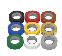 AUPROTEC 9 rouleaux VDE Ruban Isolant Électrique Bande Isolatrice PVC 15mm x 10 DIN EN 60454-3-1 set 9 couleurs