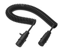 AUPROTEC Câble en spirale pour remorque 24V 4m - 7-BROCHES N-Type - Connecteur en plastique - Câble adaptateur pour bobine électrique, câble de connexion pour camion, voiture, véhicule utilitaire