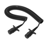 AUPROTEC Câble en spirale pour remorque 24V 4m - Connecteur 7-BROCHES Type N - Connecteur surmoulé - Câble adaptateur pour camion, voiture, véhicule utilitaire léger, remorque, caravane, semi-remorque
