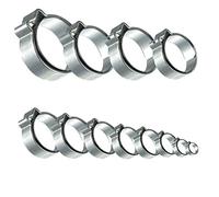 AUPROTEC Collier à 1 oreille avec bague en acier inoxydable DIN 3017 choix: 5,6-6,5 mm, 2 pièces