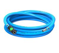 AUPROTEC Ensemble de tuyau à air comprimé 9 mm de diamètre intérieur 15 m en PVC I Avec raccord de sécurité Prevost S1 pour compresseur à air comprimé I Tuyau de compresseur AUPROTEC hautement