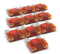 AUPROTEC Fusible à lame Maxi 20-80A, fusible enfichable d'automobile, choix : 40A ampères, orange, 10 pièces
