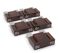 AUPROTEC Fusible à lame Maxi 20-80A, fusible enfichable d'automobile, choix : 70A ampères, brun, 5 pièces