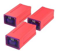 AUPROTEC Fusible bloc femelle JCASE OTO J Japan 20-60A, choix: 50A ampères, rouge, 3 pièces
