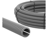 AUPROTEC Gaine Annelée Fendue Buse de Protection des Câbles : Ø int. 10 mm, 25 mètres - Gris