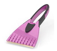 Auprotec Grattoir à glace 2K avec racloir en laiton et poignée douce antidérapante - Rose