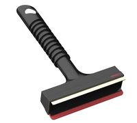 AUPROTEC Grattoir à Glace avec racloir en Laiton Poignée antidérapante et Raclette de Caoutchouc A 13 Noir-Rouge