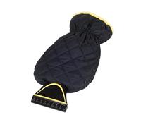 AUPROTEC Grattoir à glace doublé de gant I Grattoir à neige chaud pour voiture avec gant I Grattoir à glace pour voiture avec bord brise-glace et élastique - Noir/jaune