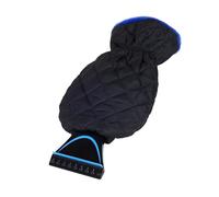 AUPROTEC Grattoir à glace doublé de gant I Grattoir à neige chaud pour voiture avec gant I Grattoir à glace pour voiture avec bord brise-glace et élastique - Noir/bleu