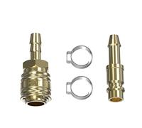 AUPROTEC Kit d’Accouplement à air comprimé Raccord Rapide Laiton 10mm + Embout + Colliers