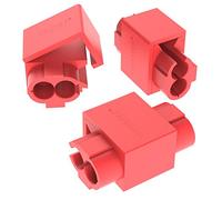 AUPROTEC Lot de 10 raccords de dérivation 0,5-1,0 mm² rouges en laiton étamé PP entièrement isolé