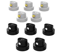 AUPROTEC Lot de 10 têtes de pulvérisation de rechange : 5 noires/branches + 5 en éventail blanc/jaune