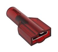 AUPROTEC Lot de 25 cosses plates entièrement isolées 0,5-1,5 mm² - Connecteurs FDFNY rouges - Connecteurs de câbles en nylon isolé en cuivre étamé