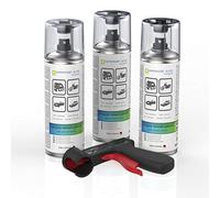 AUPROTEC Lot de 3 sprays de peinture Aupropaint Gloss blanc brillant pour voiture 3 x 400 ml + 1 poignée pistolet d'origine