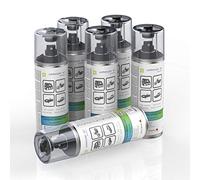 AUPROTEC Lot de 6 sprays de peinture AUPROPAINT MAT noir mat pour voiture - 6 x 400 ml