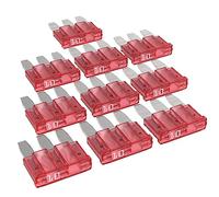 AUPROTEC Micro 3 Fusibles à lame MikrOTO III 5A - 15A fusible enfichable d'automobile choix : 10A ampère rouge, 10 pcs