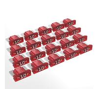 AUPROTEC Mini LP Fusibles à lame 2A - 30A fusible enfichable d'automobile choix : 10A ampère rouge, 20 pcs