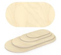 AUPROTEC Panneau de Contreplaqué 18mm Ovale 1000 mm x 400 mm Plateau de Bouleau 40cm-200cm longueur au choix Coupe ovée du Bois Massif Panneaux Multiplex de qualité haut p.ex Plateau de Table