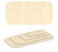 AUPROTEC Panneau de Contreplaqué 24mm rectangulaire 1000mm x 400mm Panneaux de Bouleau 40cm-200cm au choix Radius angulaire 100mm Coupe du Bois Massif de qualité haut Plateau de Table