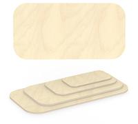 AUPROTEC Panneau de Contreplaqué 27mm carré 400mm x 400mm Panneaux de Bouleau 40cm-200cm au choix Radius angulaire 100mm Coupe du Bois Massif de qualité haut Plateau de Table