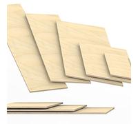AUPROTEC Panneau de contreplaqué débité 10mm x 40cm x 50cm, qualité professionnelle en bouleau allemand, stable et étanche à l'eau, pour bricolage, artisanat et décoration