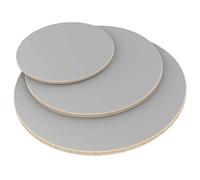 AUPROTEC Plateau de Table 18mm Rond Ø 800 mm Gris Contreplaqué revêtu en mélamine 20cm-148cm au Choix Panneau de Contreplaqué en Bouleau