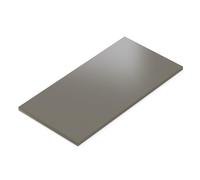 AUPROTEC Plateau de table 19 mm Alux Caviar 90 x 50 cm I Panneau de particules avec bord ABS de 2 mm et revêtement en polyuréthane I Revêtement en résine mélamine I Élégant et imperméable