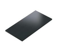 AUPROTEC Plateau de table 19 mm Alux noir 100 x 60 cm I Panneau de particules avec bord ABS de 2 mm et revêtement en polyuréthane I Revêtement en résine mélamine I Élégant et imperméable