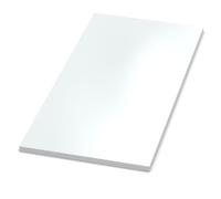 AUPROTEC Plateau de table 19 mm blanc cristal 700 mm x 500 mm Panneau en bois décor panneau aggloméré avec bord ABS de 2 mm Choix : 70 x 50 cm