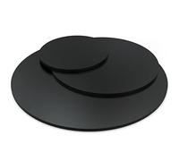 Auprotec Plateau de table 28mm rond Ø 700 mm noir, plateau en bois melaminé, panneau de particules avec bord ABS. Choix : 70 cm