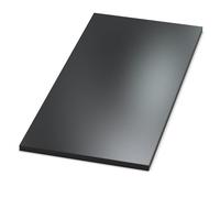 AUPROTEC Plateau de table de 25 mm noir de signalisation 90 x 60 cm - Panneau de particules avec bord ABS de 2 mm et revêtement en polyuréthane - Revêtement en résine de mélamine - Robuste et