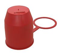 AUPROTEC Protège Boule d'Attelage avec Anneau d'arrêt Capuchon de Protection de Boule d'attache remorque Rouge